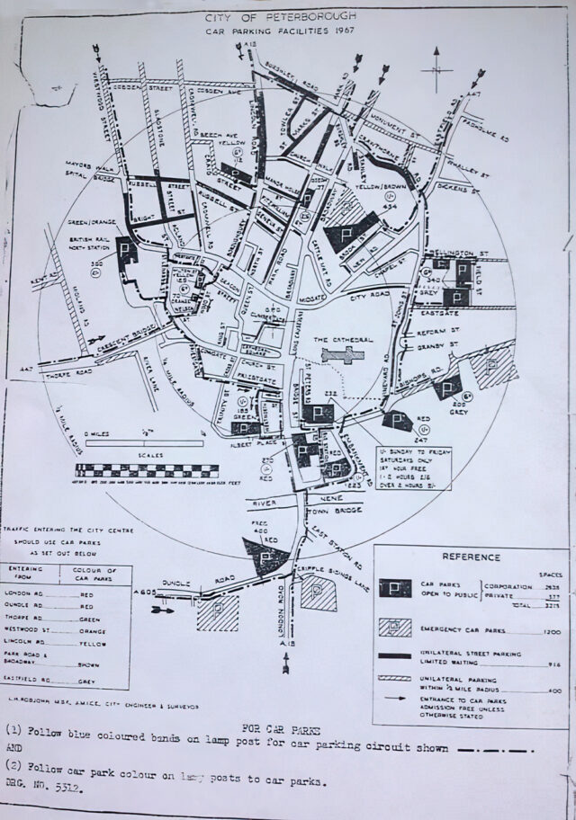 Peterborough Car Parks Map